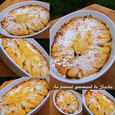 Clafoutis de nectarines au streussel