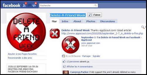 « Delete-a-Friend Week » Lâchez vos deletes !