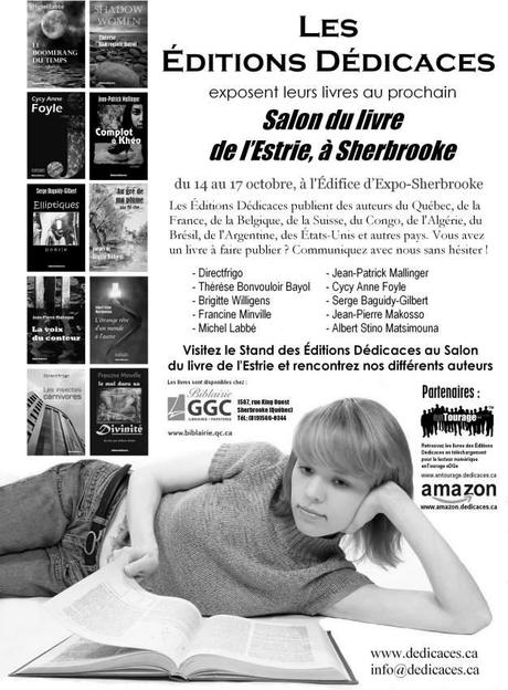 Les Éditions Dédicaces s’offrent une publicité pleine page dans le catalogue officiel du Salon du livre de l’Estrie