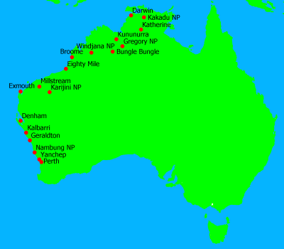 Carnarvon - Darwin 1 mois 5000 km