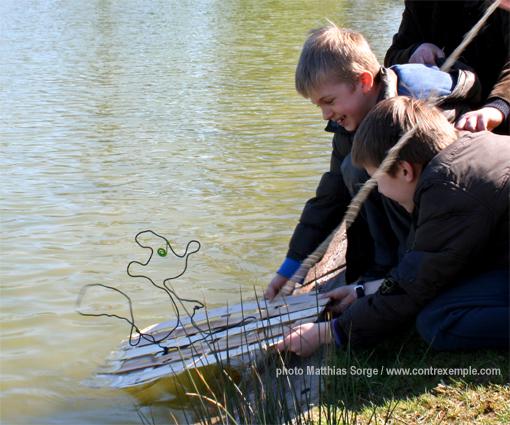 ecoradeau ecureuil/bande dessinée - événement au lac daumesnil à paris 12e / biodiversité 2010 par paris label