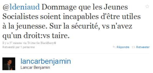 Bonjour la droite : Benjamin Lancar version second mandat