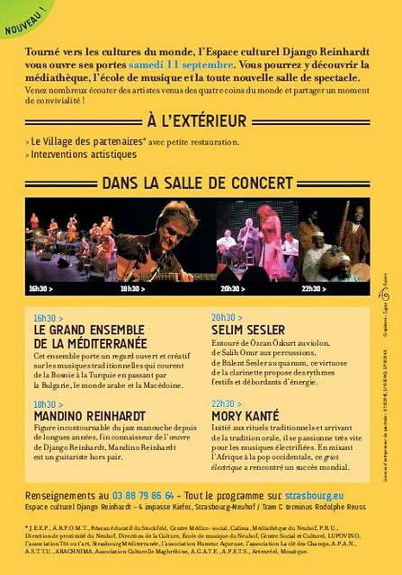 Carrefour des musiques du monde pour l'inauguration de l'Espace Culturel Django Reinhardt