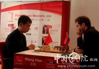 Echecs à Shanghai : le Chinois Wang Hao battu par le numéro 4 mondial, Levon Aronian. 