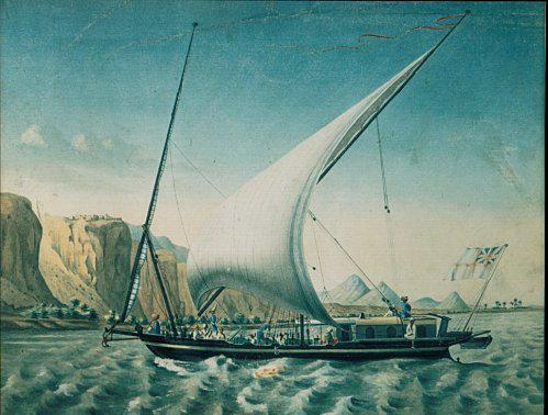 Cange sur le Nil (Collection Linant de Bellefonds - Victoria & Albert Museum - Londres)