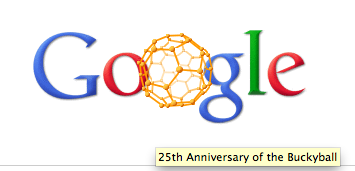 google fullerene Doodle Google : Un fullerène interactif [Buckyball]