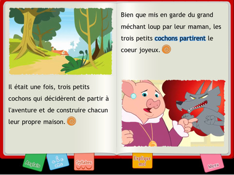 LittleSnapper1 Les Trois Petits Cochons et Boucle Dor sur iPad