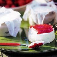 Crémets au coulis de framboises