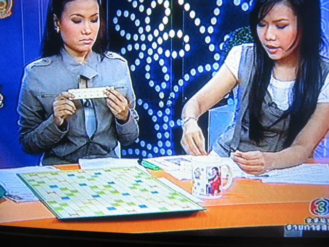 Vu sur TV3 ThailandeLes Thais aussi jouent au scrabble av...