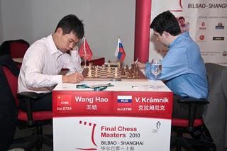 Echecs à Shanghai : le Chinois Wang Hao annule ronde 2 face au Russe Vladimir Kramnik. 