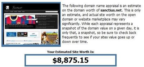 urlappraisial valeur site internet La valeur de Sanctius.net est de 8 875$, combien rapporte votre site ?