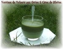 Verrines de veloutés aux orties et côtes de blettes