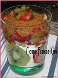 La coupe fraises-kiwi.