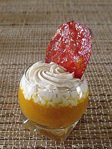 Les verrines de cappuccino de carottes et ses chips de chor