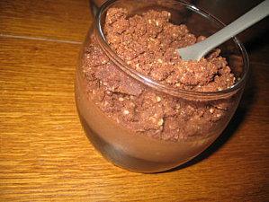 Verrines crumble au chocolat