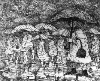 Grillage de la pluie (Gabriel Cousin)