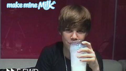 Justin Bieber ... Il vous lance un défi lacté