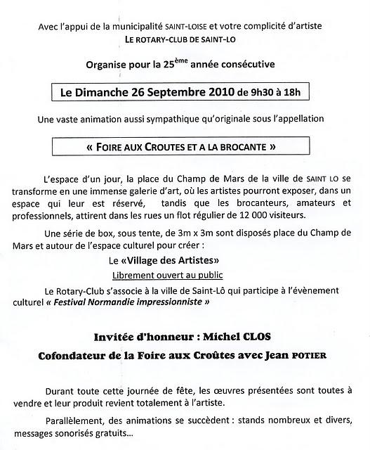 Prochaine EXPO le 26 Septembre 2010