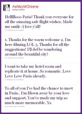 Photos : Ashley Greene en tournage à Paris