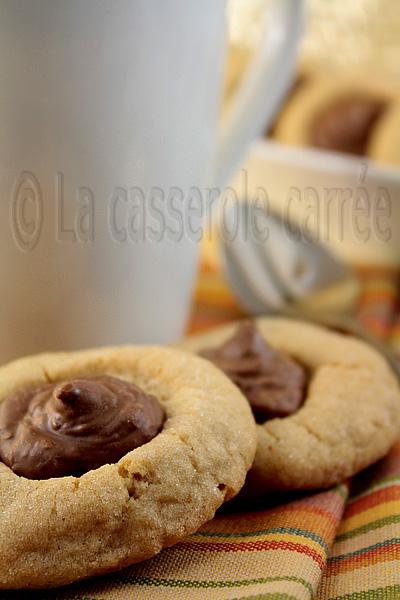 Cent-dix-neuvième participation aux TWD - Biscuits troués au beurre d'arachide et  chocolat