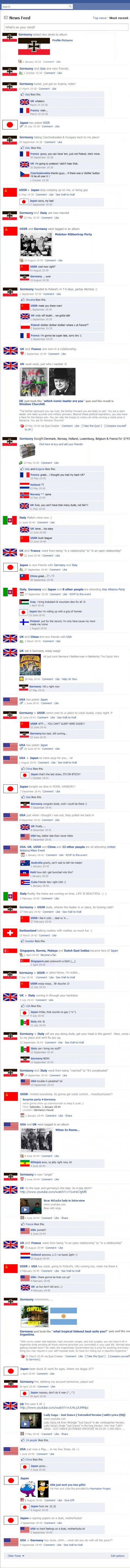 La seconde guerre mondiale sur Facebook