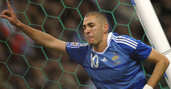 Karim Benzema en bleu