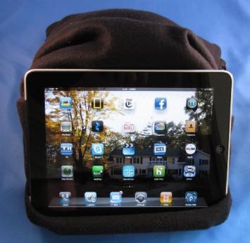 Un pouf en guise de dock pour votre iPad