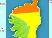 ALERTE ORANGE niveau local Haute Corse Episode libecciu jusqu'à demain midi
