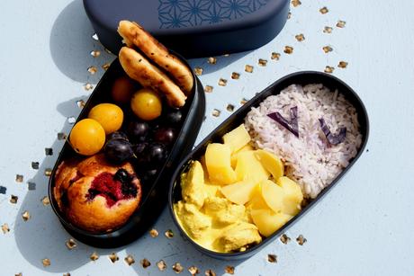 Bento jaune et violet