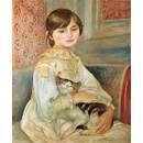 Mademoiselle Julie Renoir Et Son Chat - Peinture - Achat et vente