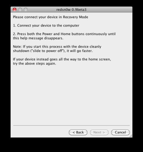 TUTO : Jailbreak iOS 4.1 iPhone 3G et iPod Touch 2G non MC par Redsn0w 0.9.5 bêta 5