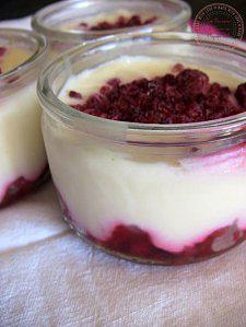 crème chocolat blanc framboise