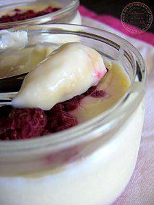 crème chocolat blanc framboise