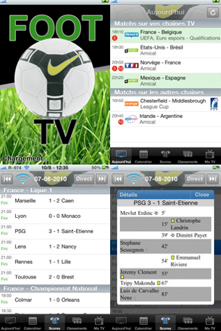 iTunes6 Ne ratez plus un match de football grâce à Foot TV