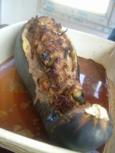 Courgette géante farcie