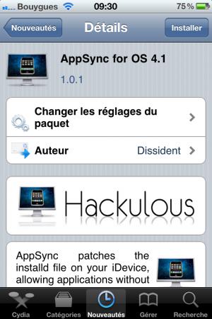 AppSync for OS 4.1 disponible.