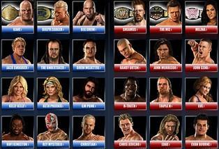 Les superstars du catch Smackdown vs Raw 2011