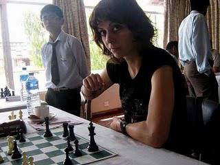 Echecs au Népal: Nino Maisuradze © Dharmendra Kumar