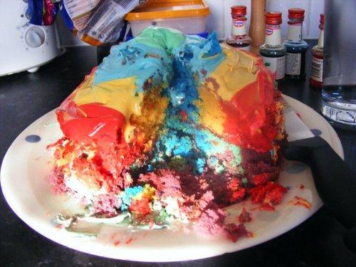 Rainbow cake, le gâteau qui fait saigner les yeux