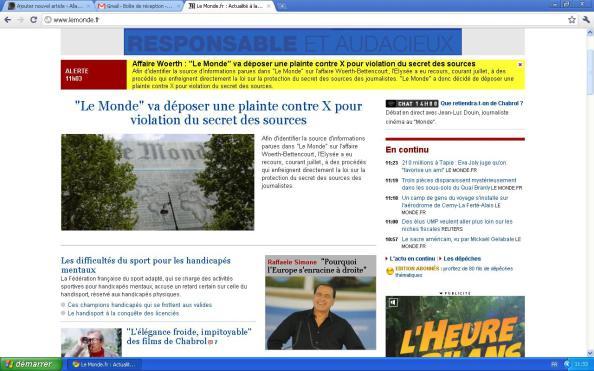 Le journal Le Monde contre Sarkozy.