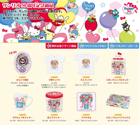 Collection spéciale 50 ans de Sanrio