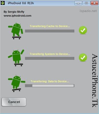 iPhoDroïd version 313K pour iPhone Edge et 3G