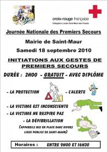 Formation aux premiers secours par la Croix Rouge