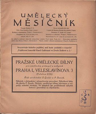 Umělecký měsíčník. Prague 1913.
