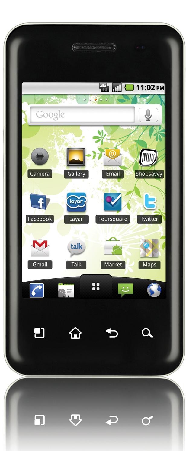 Nouveau smartphone Android LG Optimus Chic en photo