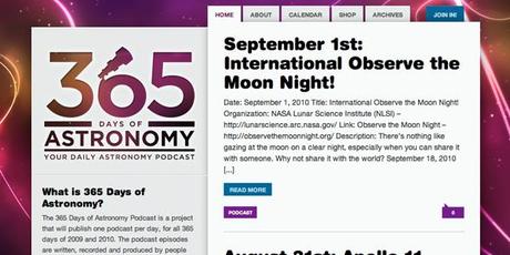 Tendances du webdesign en 2010 La typographie de 365daysofastronomy.org