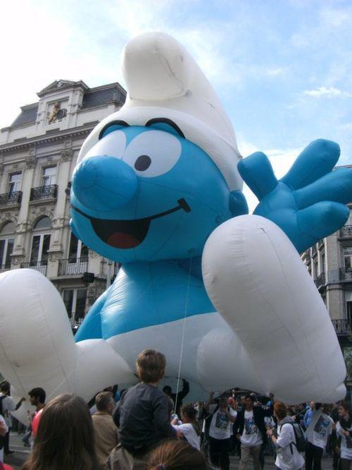 Schtroumpf à la Balloon 's Day Parade à Bruxelles