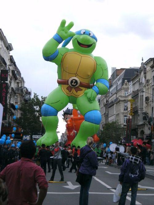 Tortue Ninja à la Balloon 's Day Parade à Bruxelles