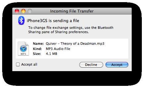 Le Bluetooth sur iPhone iOS 4 sera Celeste...