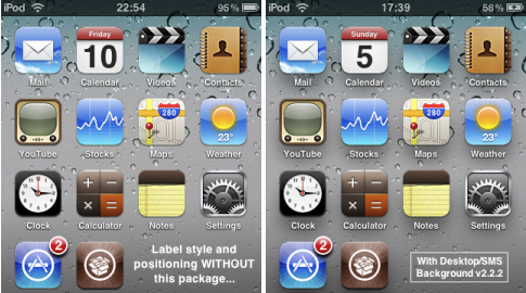 Cydia : iOS 3 Icons Shadows pour iOS 4